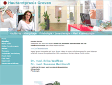Tablet Screenshot of hautaerzte-in-greven.de
